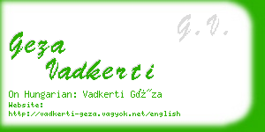 geza vadkerti business card